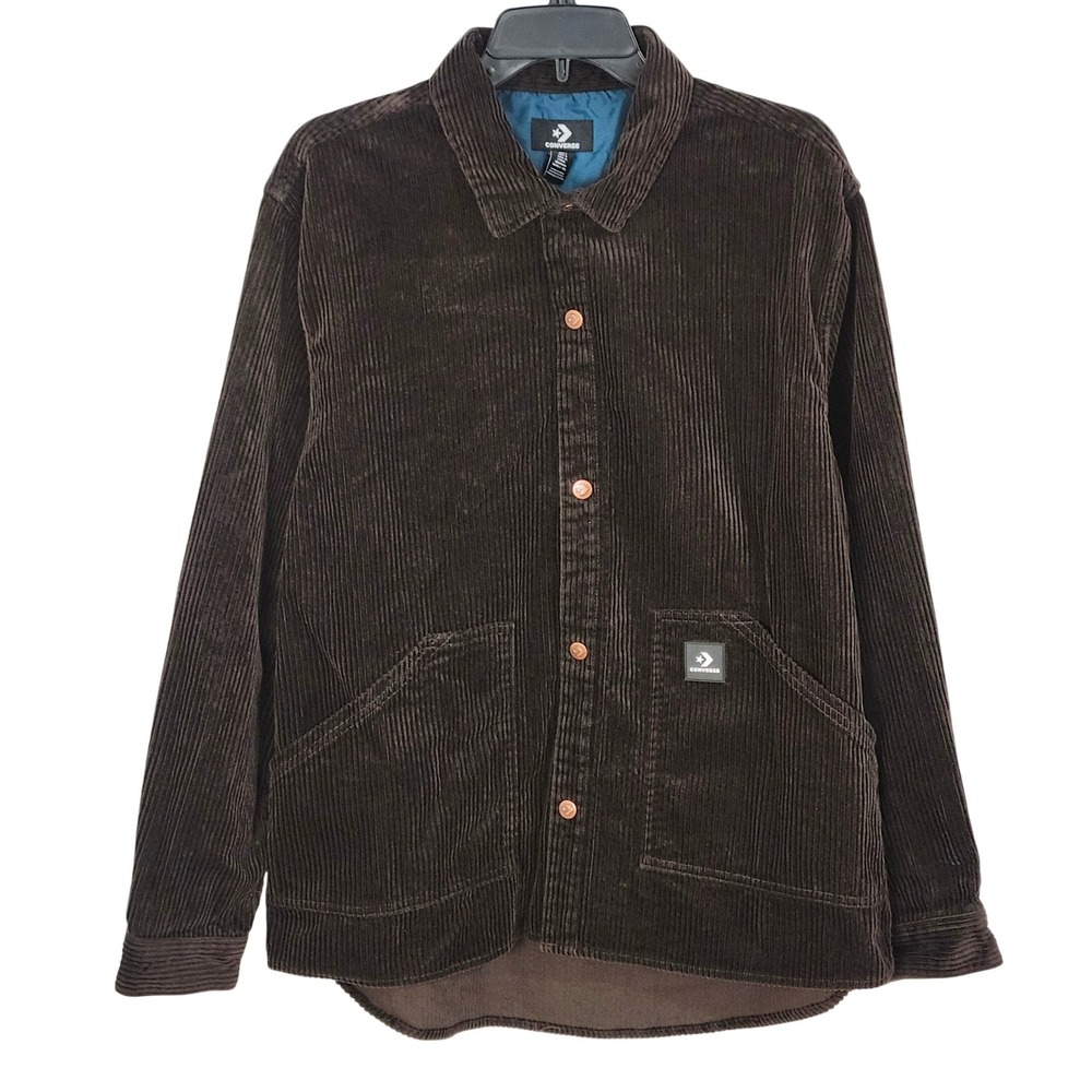 Converse Men’s Brown Corduroy Button-Up Jacket